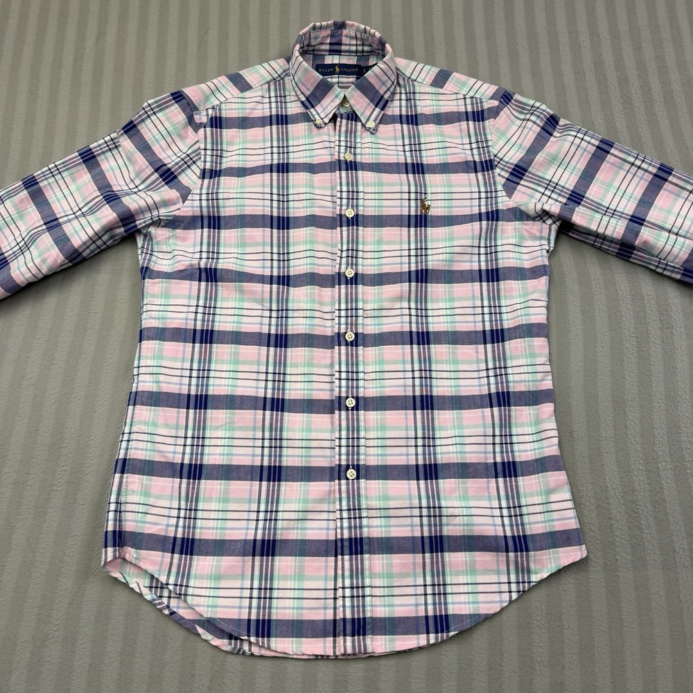 Lauren Ralph Lauren Shirt Womens PS Petite Small Long Sleeve Plaid Button Down